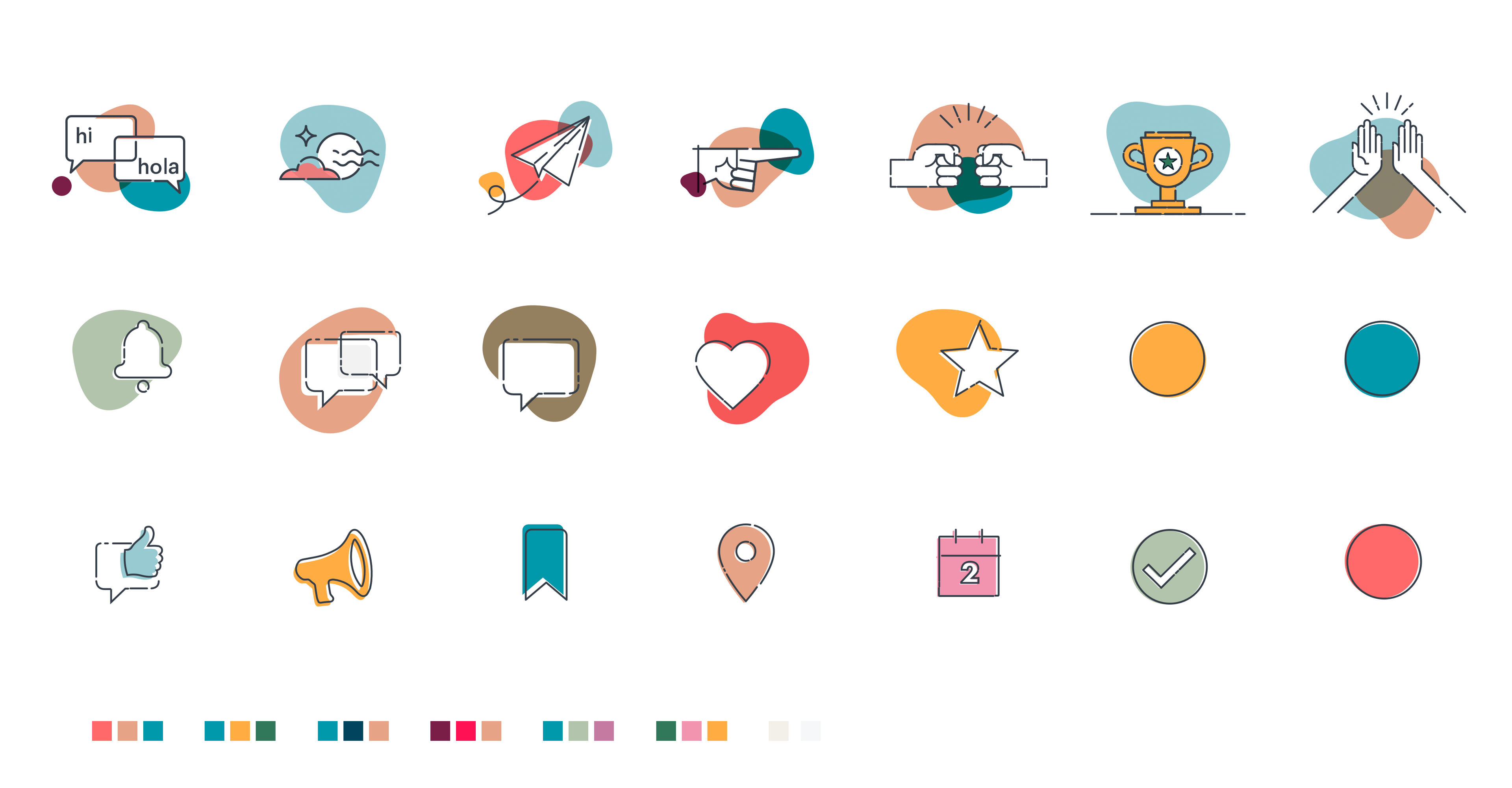 Branded illustrations in collaboration with an illustrator