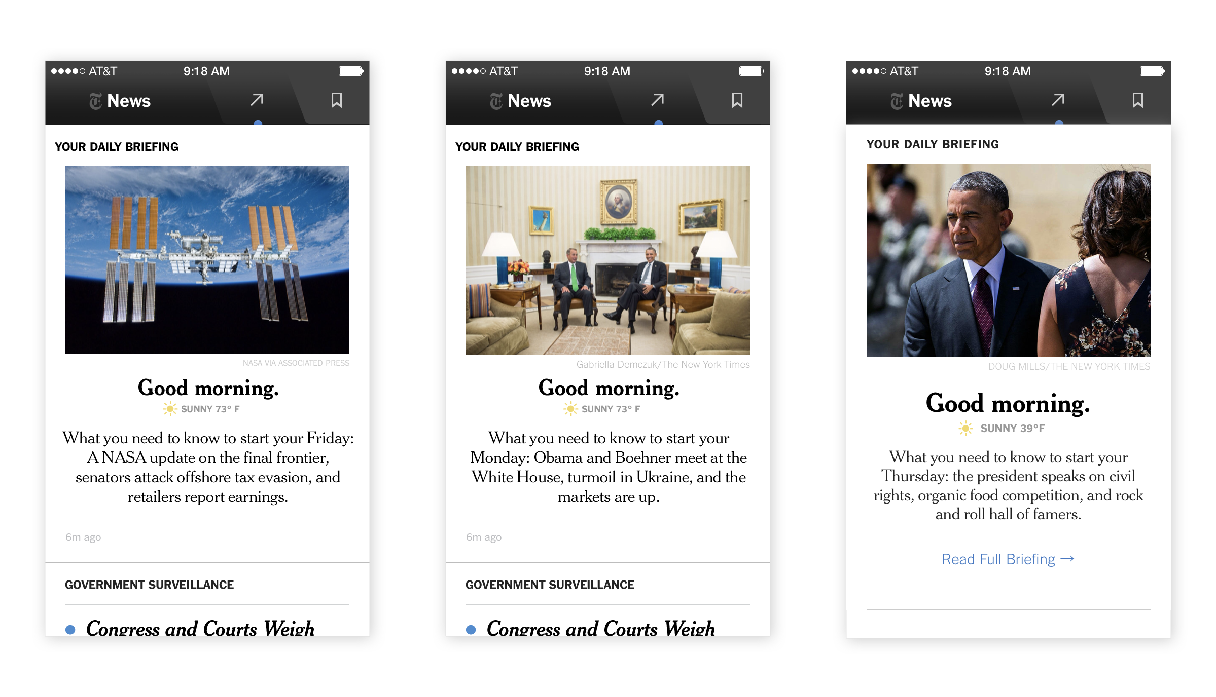 Personalized daily morning briefing