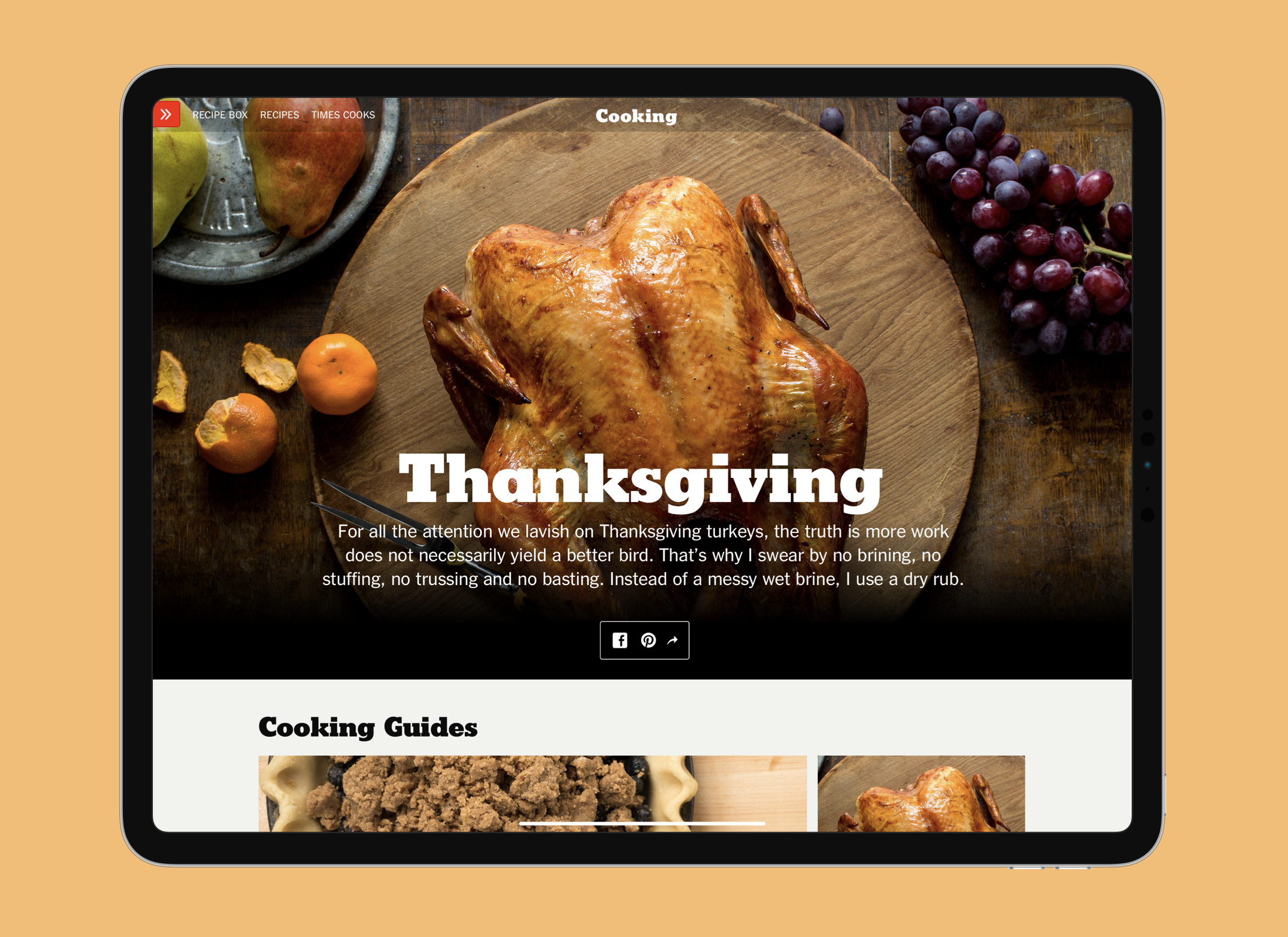 Seasonal collection, Thanksgiving guide